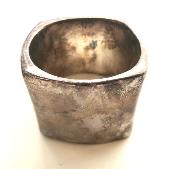 Jewelry - VINTAGE STERLING SILVER CUBE CUFF BANGLE BRACELET